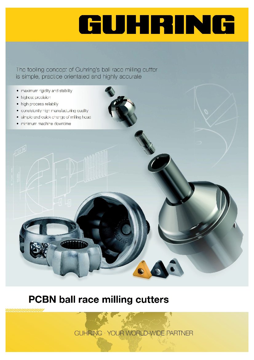 PCBN ball track mills